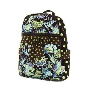    Belvah Quilted Floral Paisley Backpack Purse (Lime/Brown) Baby