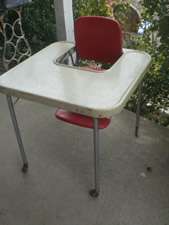 Vintage Red Cosco Baby Highchair High Chair Walker  