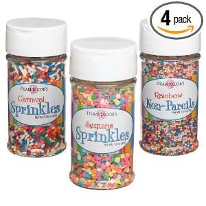 Dean Jacobs Party Sprinkle Kit, 6.80 Ounce Boxes (Pack of 4)  