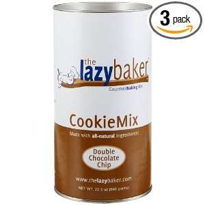 The Lazy Baker Double Chocolate Chip Cookie Mix, 22.5 Ounce Canisters 