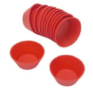  12 Mini Silicone Baking Cups, 2 in diameter by ¾ deep 