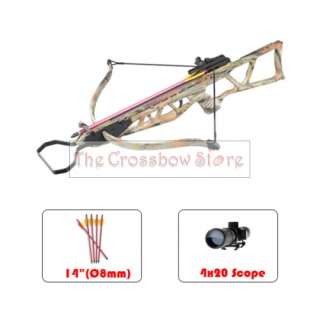 120 lbs Camouflage Green Hunting Crossbow 8 Arrow Scope  