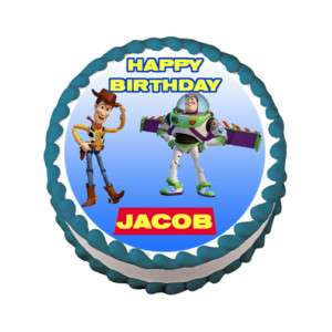 TOY STORY BUZZ WOODY #3 Edible Cake Image Party Custom  