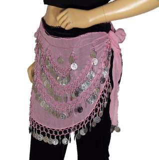 Gorgeous Hand Crafted Shocking Pink Sheer Belly dance Ready to Wear 