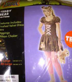 Teddy Bear Girls Dress Costume XL Teen 12 14 NIP  