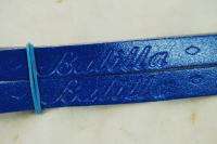 Vintage Balilla leather bicycle pedal Toe Clip Straps NOS blue Italy 