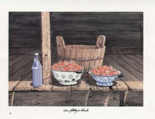 BOB TIMBERLAKE print strawberries ON GILLEYS PORCH  