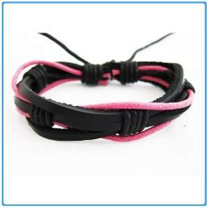   Pink & Black Trendy Bangle/Bracelet for Unisex Arts, Crafts & Sewing
