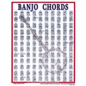  Walrus Productions Banjo Chord Mini Chart Musical 