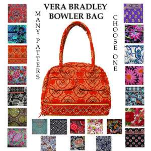 Vera Bradley BOWLER Bag Purse Satchel Tote Choose Pattern Authentic 