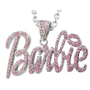  Nicki Minaj Barbie Silver Tones Pink Crystal Pendant Charm 