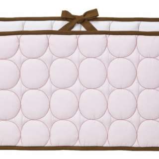 Bacati Quilted Bumper Pad   Pink/Chocolate.Opens in a new window