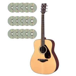  Acoustic Guitar, with 15 Guitar Lesson DVDs Musical Instruments