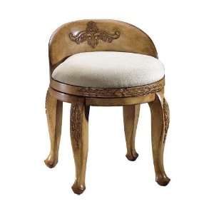  Chantilly Vanity Stool Ivory Cotton Antique Beige