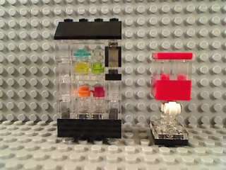 LEGO VENDING MACHINE & BUBBLE GUM MACHINE Dispenser Ball Soda Chips 