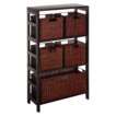 Espresso Shelves with Rattan Basket Collection  Target