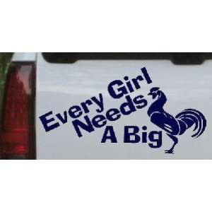 Navy 36in X 18.8in    Every Girl Needs A Big Funny Car Window Wall 