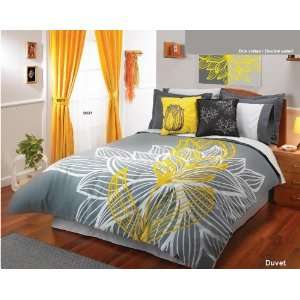  Yellow Gray White Comforter Duvet Sheets Bedding Set Full 