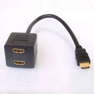 HDMI male to 2 Dual HDMI female splitter cable Adapter  