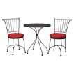   Home™ Piazza 3 Piece Wrought Iron Patio Bistro Furniture Set   Red