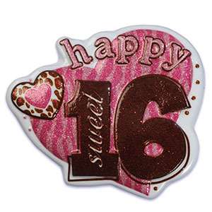 Sweet 16 Sixteen Cake Cupcake POP TOP Decoration Toppers Layon  