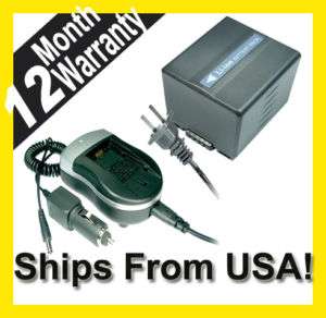 Battery+Charger for Panasonic PV GS120 Mini Camcorder  