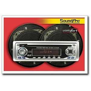 SoundPro Car CD Player with AM/FM Radio plus Two 4 Speakers (FD 30CD)