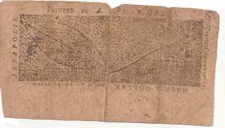   NOTE RARE AUTHENTIC COLONIAL CURRENCY 1774 MARYLAND SCARCE HALF DOLLAR