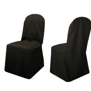  New Pack of (100) Black Wedding Banquet Chair Covers 100% 