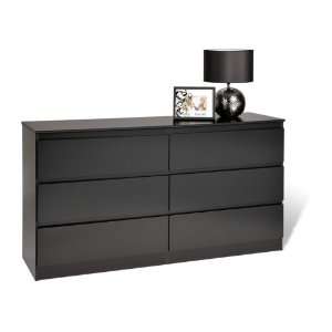  Avanti Black 6 drawer Dresser by Prepac