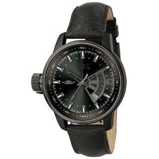  force collection lefty black ion plated black leather watch invicta 