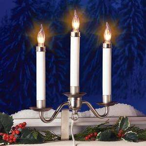Traditional Electric Window Candle Candelabra Pewter  