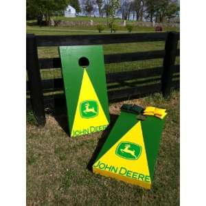  John Deere Tractor Cornhole Boards With 8 Bags, New 
