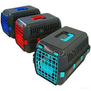 Travel Pet Carrier Plastic Cage Crate for Cat Kitten Dog Puppy Medium 