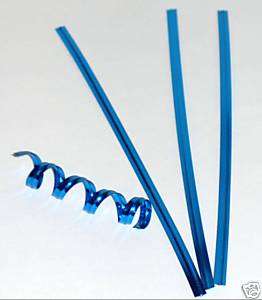 100 4 BLUE METALLIC FOIL TWIST TIES,FOR CELLO BAGS  