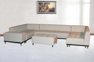Picture shows 2 chaises, 1 sofa, 1 detachable arm and 1 ottoman in 