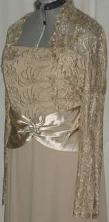 MOB Formal Dress Set Party Evening Champagne L 10 New  