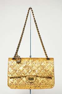 Chanel Gold Brocade Moscow Runway Classic Double Flap Handbag  