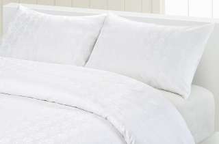   Cotton Silk White Floral Pillowcase Standard Queen 20x30 Made in USA