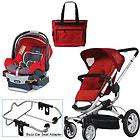 Quinny Rebel Red Buzz 4 Travel System w/Chicco Fuego Car Seat & Bag