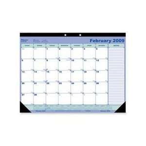   calendar pad has black corners and two neat holes at the top for easy