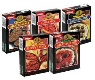 Boxes Tempo Mixes Meatballs,Chili,Meatloaf,SloppyJoe  