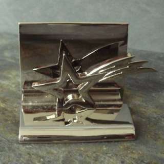 Chrome Shooting Star Business Card Display Holder~Stand  