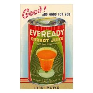  Canned Carrot Juice Premium Giclee Poster Print, 18x24 