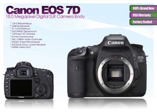 Canon EOS 7D Digital SLR Camera Body +4 Lens Kit NEW  