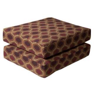 Mooreana 2 Piece Outdoor Ottoman Cushion Set   Red Geometric.Opens in 