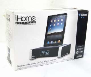   BLUETOOTH AUDIO SYSTEM CLOCK RADIO FOR IPOD, IPHONE, IPAD   AS IS