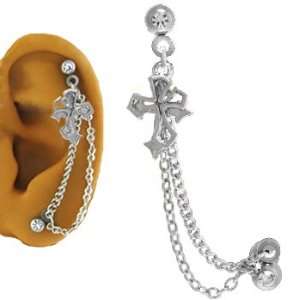  Ear Cartilage Piercing Jewelry Cross 16G Jewelry