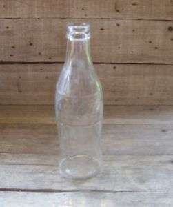 Old Coca Cola 10 oz. Clear Embossed Bottle No ReFill  
