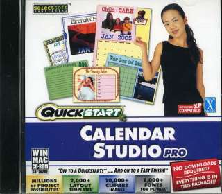 Quickstart Calendar Studio Pro PC Mac New Sealed  